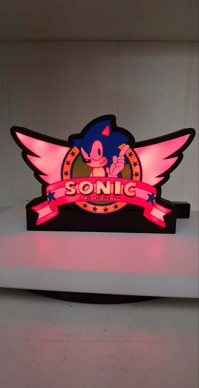 Sonic LED light box – custom 3D printed – Lit Layer Creations
